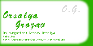 orsolya grozav business card